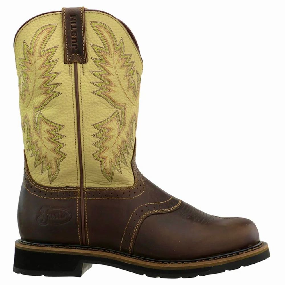 Justin Western Cowboy (round toe) Superintendent Work-boot Electrical size 8D